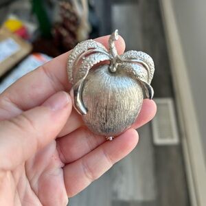4/$100 Coventry Apple silver vintage 1970 brooch